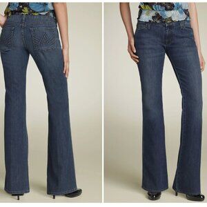 7 for All Mankind The Lexie Petite 'A' Pocket Bootcut Jeans Dark Wash EUC - 29